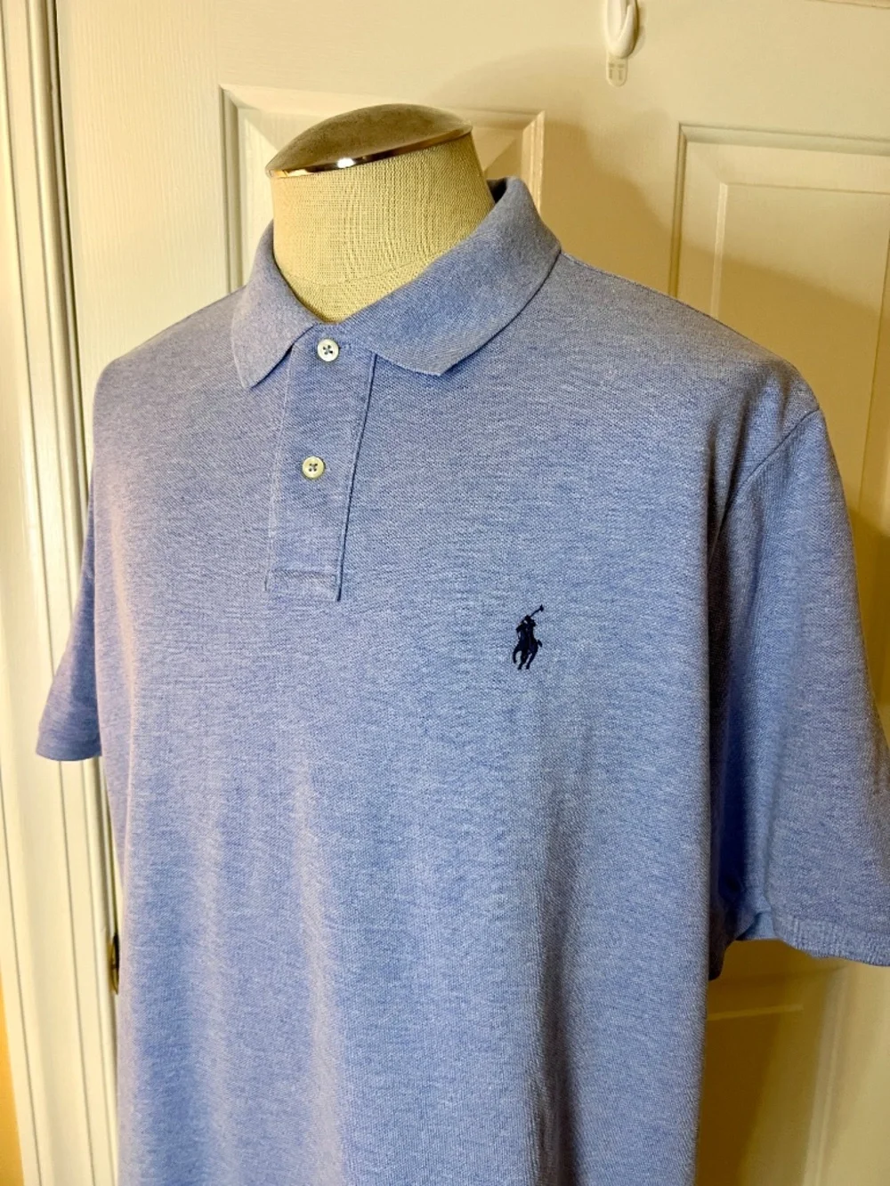 NWT Men's Polo Ralph Lauren Blue Cotton Pique S/S Classic Fit Polo Shirt Size XL